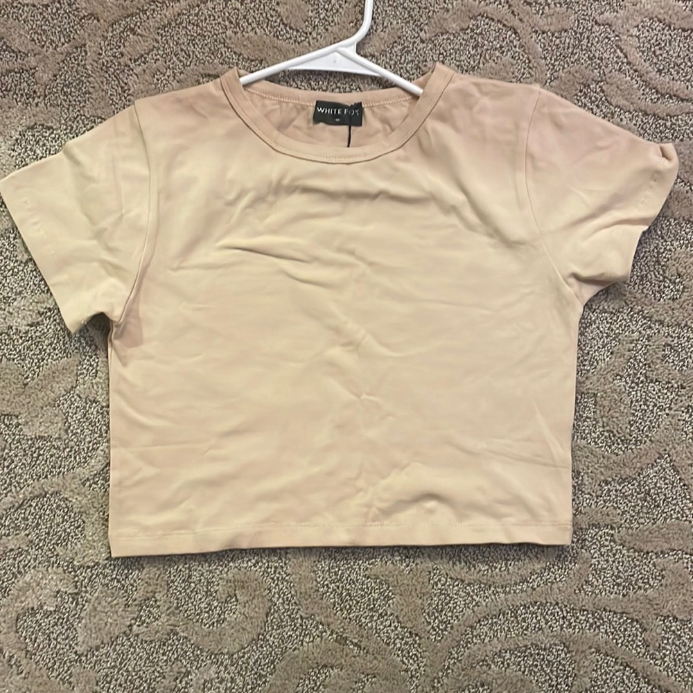 White Fox Switching Sides Crop Medium Sand